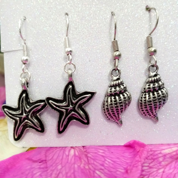 Set of four Summer beach earrings - Picture 5 of 10